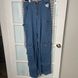 Swank A Posh | High Rise Cargo Jeans